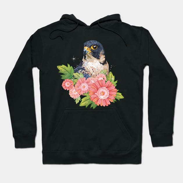 Peregrine falcon Hoodie by obscurite